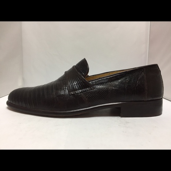 Lopez Taibo Brown Teju Lizard Loafers Men's Sz 7.5 - Picture 5 of 12